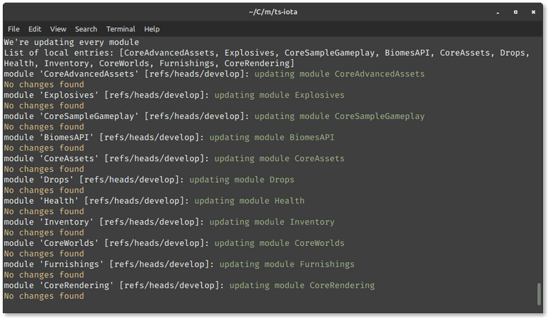 groovyw update all iota